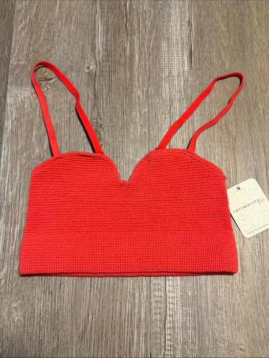 Free People Tops - Intimately Free People From Fire red waffle knit cami crop top